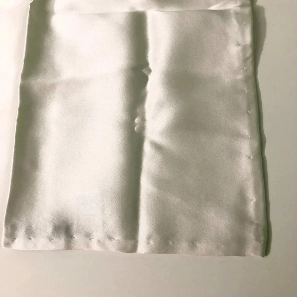 DIon White Silk Pocket Square Made  in Canada - Picture 3 of 14